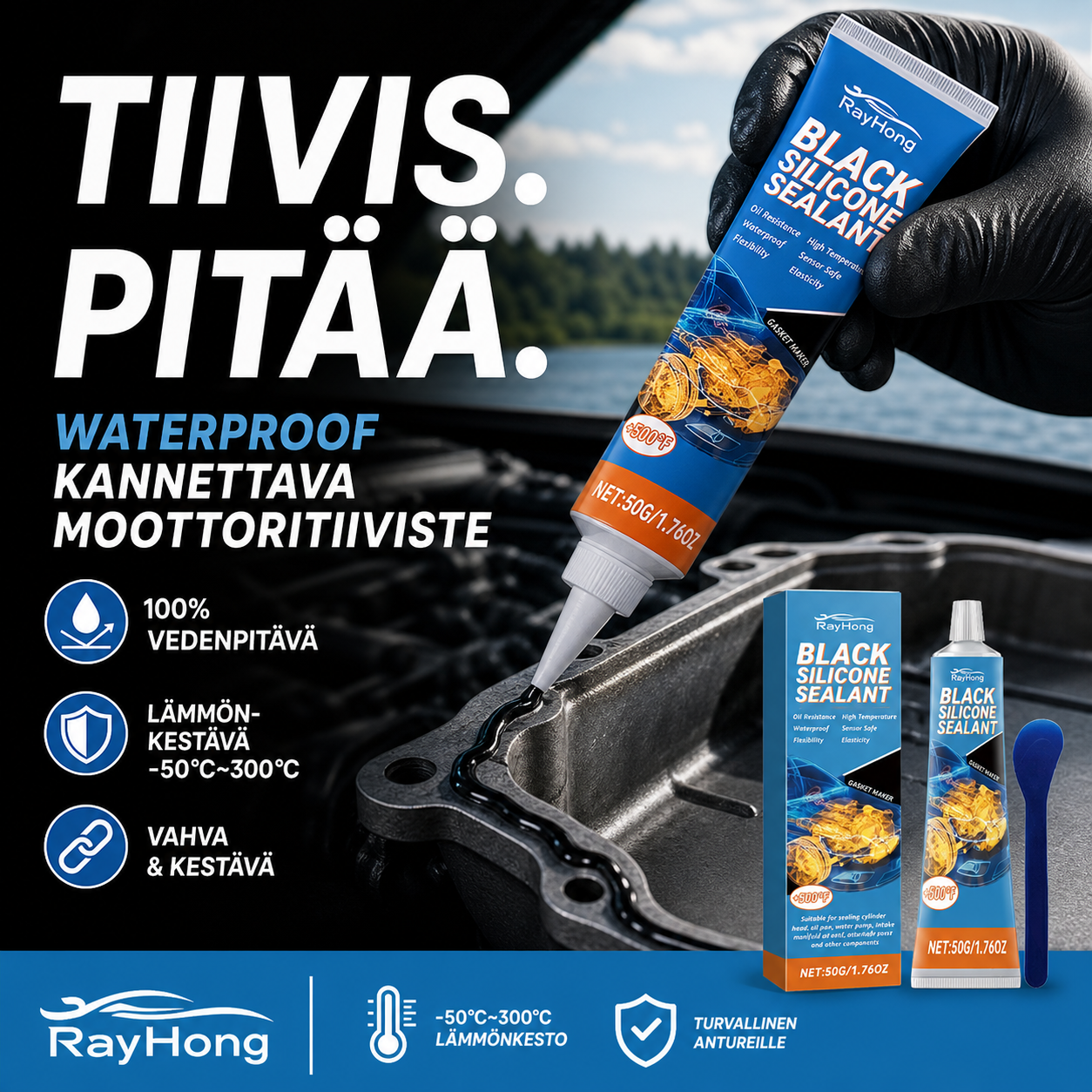 Kannettava moottoritiiviste vedenpitävä