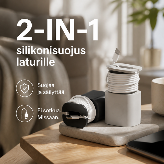 ✨ Rajoitetun ajan tarjous ✨2-in-1 silikonisuojus laturille