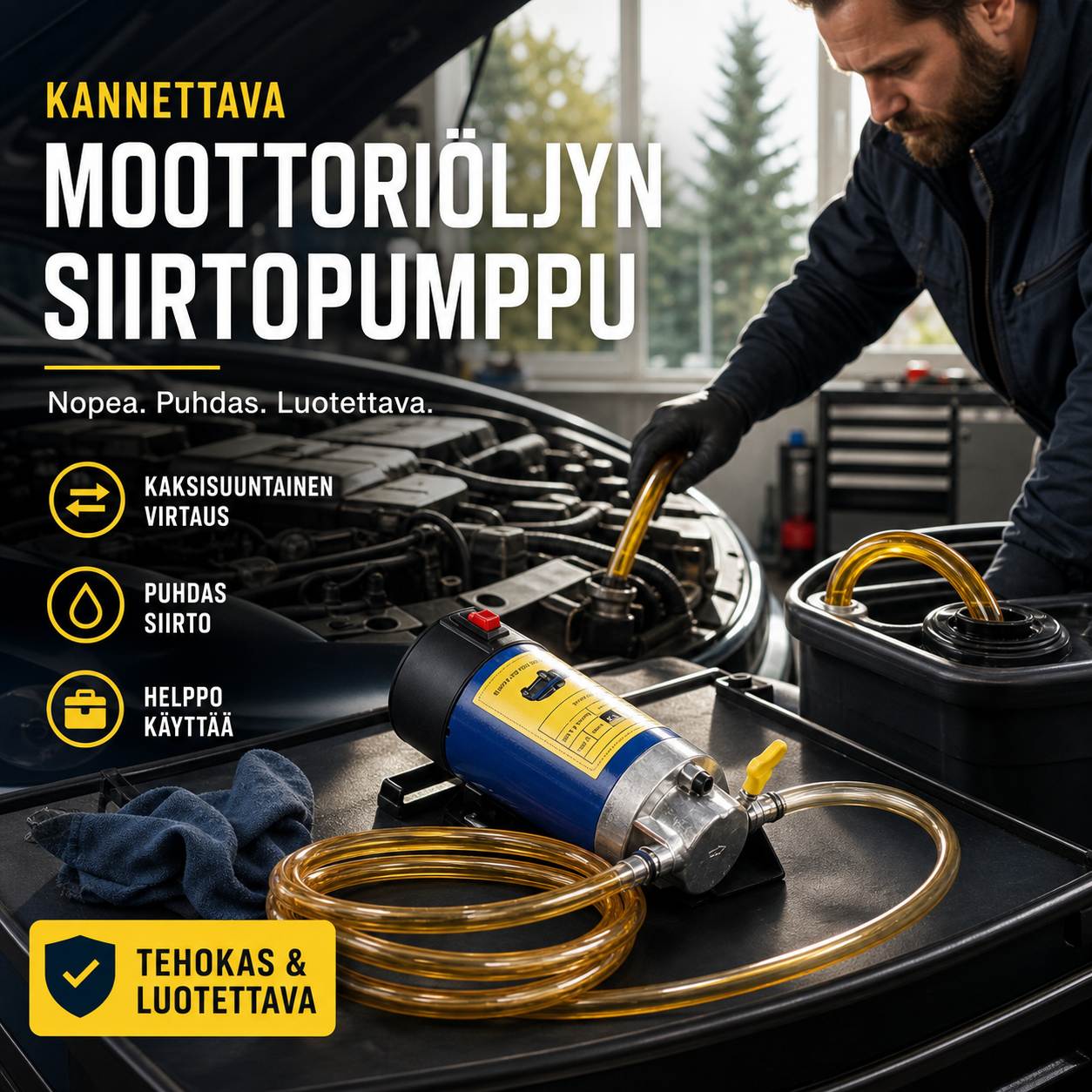 📢📢 50% ALENNUS !! ⏰ Kannettava moottoriöljyn siirtopumppu