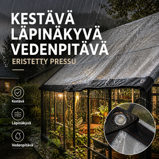 ⏳Ajankohtainen 50 %:n alennus⏰Kestävä, läpinäkyvä ja vedenpitävä eristetty pressu🛡️🌧️