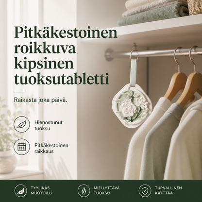Pitkäkestoinen roikkuva kipsinen tuoksutabletti