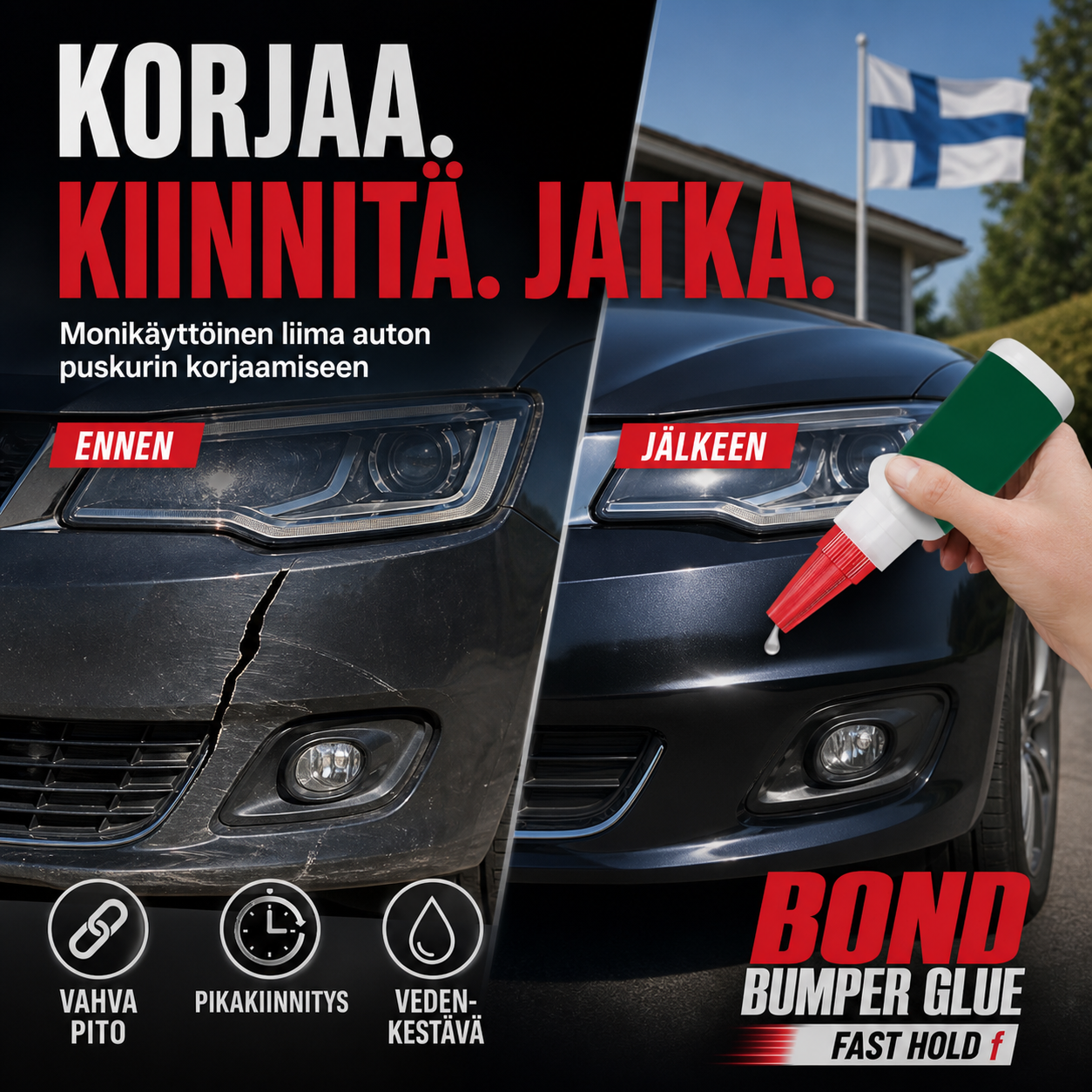 🔥Ajankohtainen tarjous: 50 %:n alennus🔥Monikäyttöinen liima auton puskurin korjaamisee