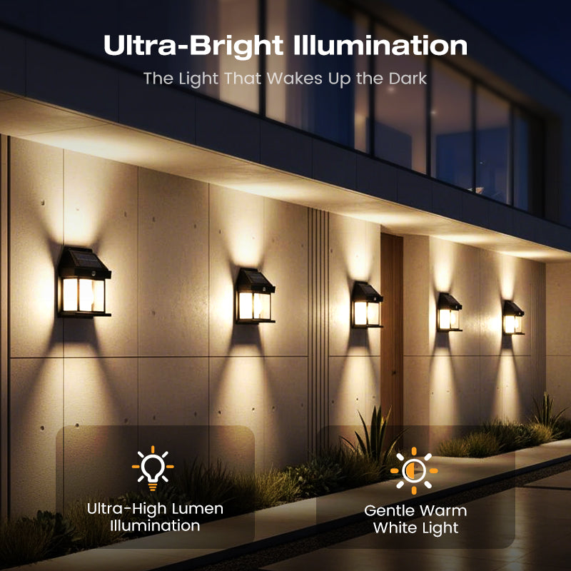 🎁 50 % ALENNUS! 💡 AURINKOENERGIALLINEN SEINÄVALAISIN – Liiketunnistin ja säänkestävä 🌟🛒