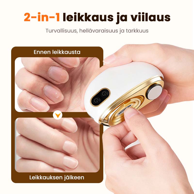 🚨 Ennennäkemättömän alhainen hinta — älä missaa! 💅 2-in-1 sähköinen kynsileikkuri & kiillotuskone