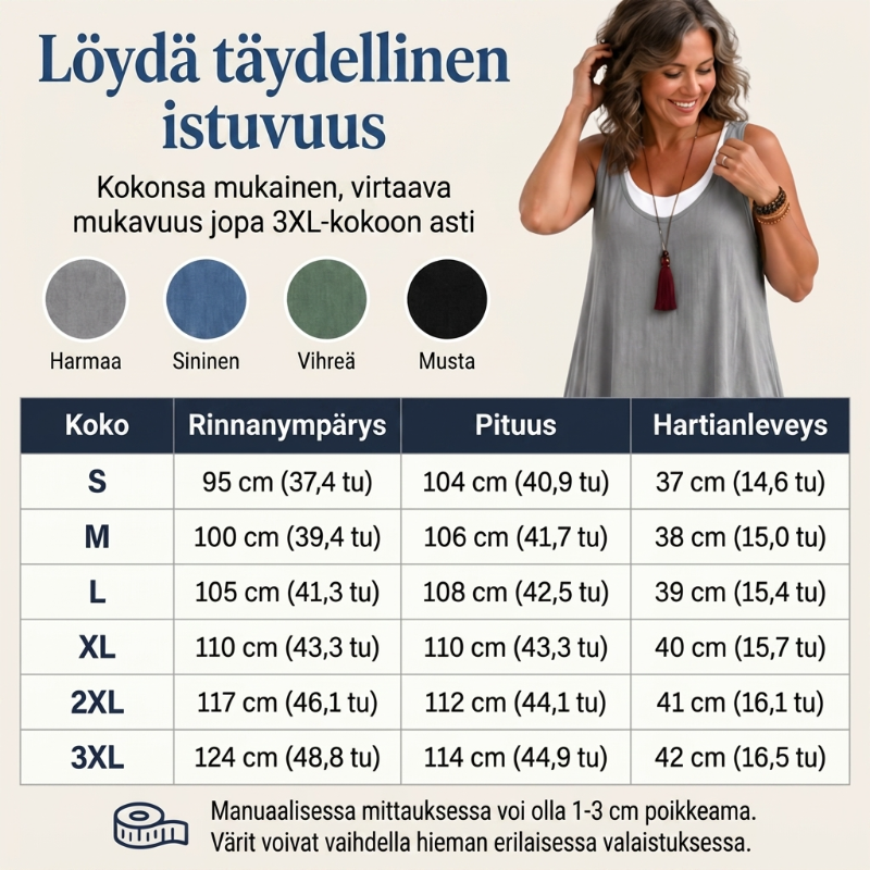 ⏰Alennusmyynnin viimeinen päivä: 50 %:n alennus 💃Rento ja väljä, hihaton kaksiosainen olkaimeton mekko naisille