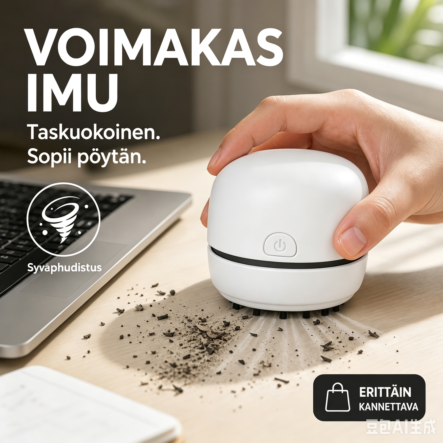 Kannettava pöytämallinen pölynimuri