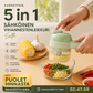 Ihanteellinen lahja - 5 in 1 kannettava sähköinen vihannestenleikkuri setti