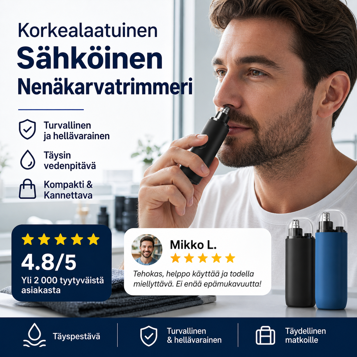 Korkealaatuinen Sähköinen Nenäkarvatrimmeri