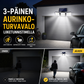 3-päinen aurinkoturvavalo liiketunnistimella