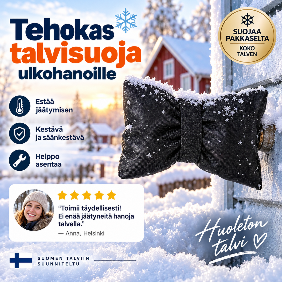 🥶 Älä anna pakkasen rikkoa hanaasi! Tehokas talvisuoja ulkohanoille