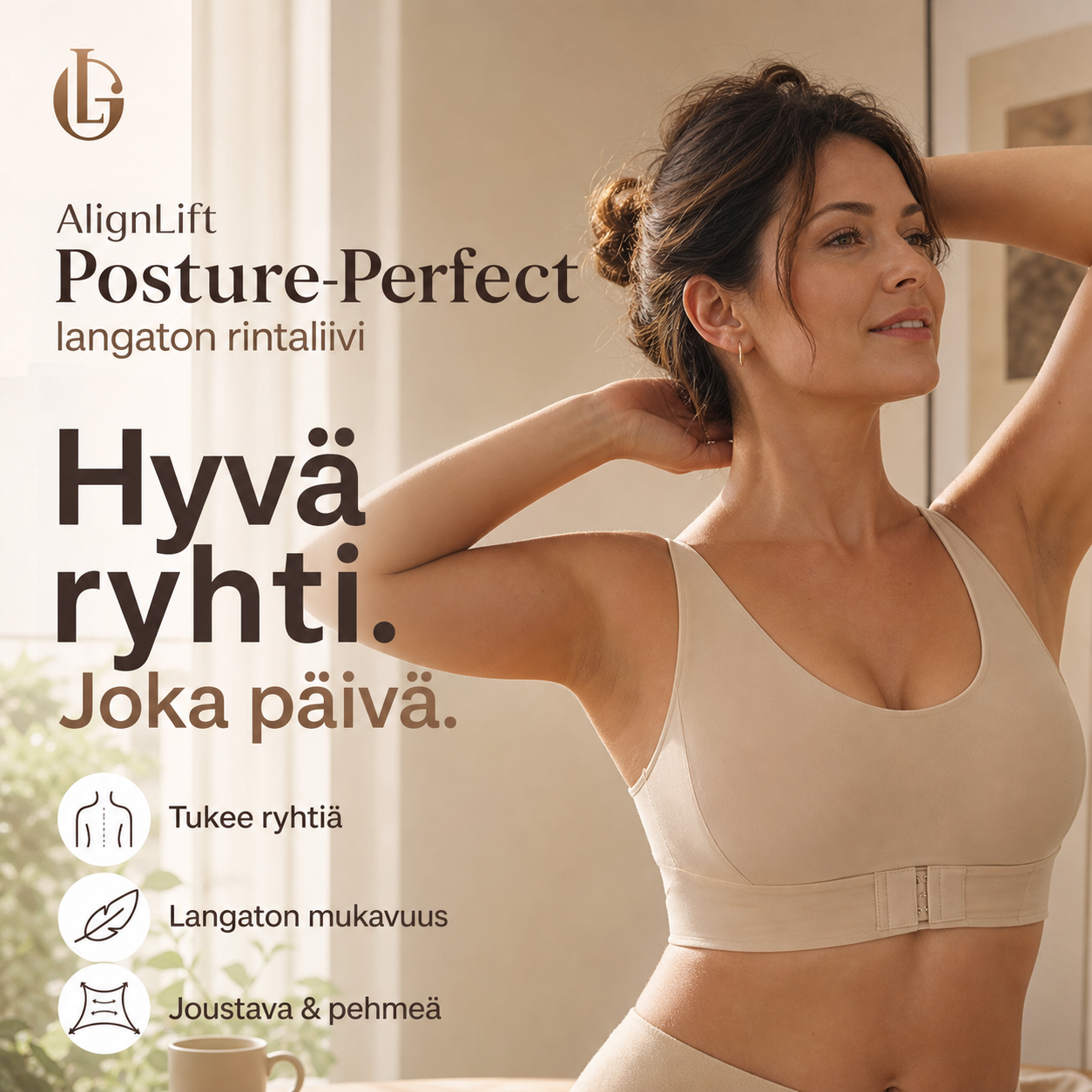💐AlignLift Posture-Perfect langaton rintaliivi – mukavuutta koko päiväksi, hengittävä ja kesävalmis 💕