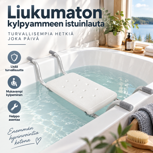 Liukumaton kylpyammeen istuinlauta