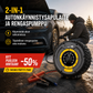 2-in-1 Autonkäynnistysapulaite ja rengaspumppu – käynnistä auto ja täytä renkaat yhdellä laitteella!
