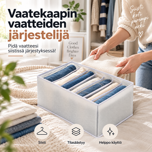 🔥2022 Uusi päivitetty versio🔥Vaatekaapin vaatteiden järjestelijä – pidä vaatteesi siistissä järjestyksessä!