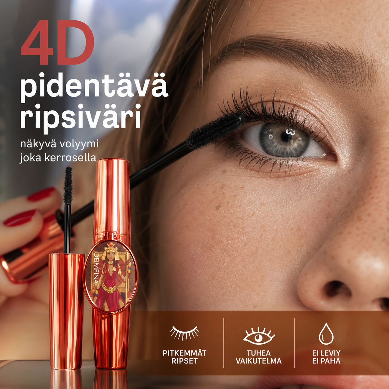 🎁 Yllätystarjous -50 %! ✨️ Bloggaajien suosikki! 👱‍♀️ Suurenna silmiä ja palauta kauneus! 4D-pidentävä ja tuuheuttava ripsiväri