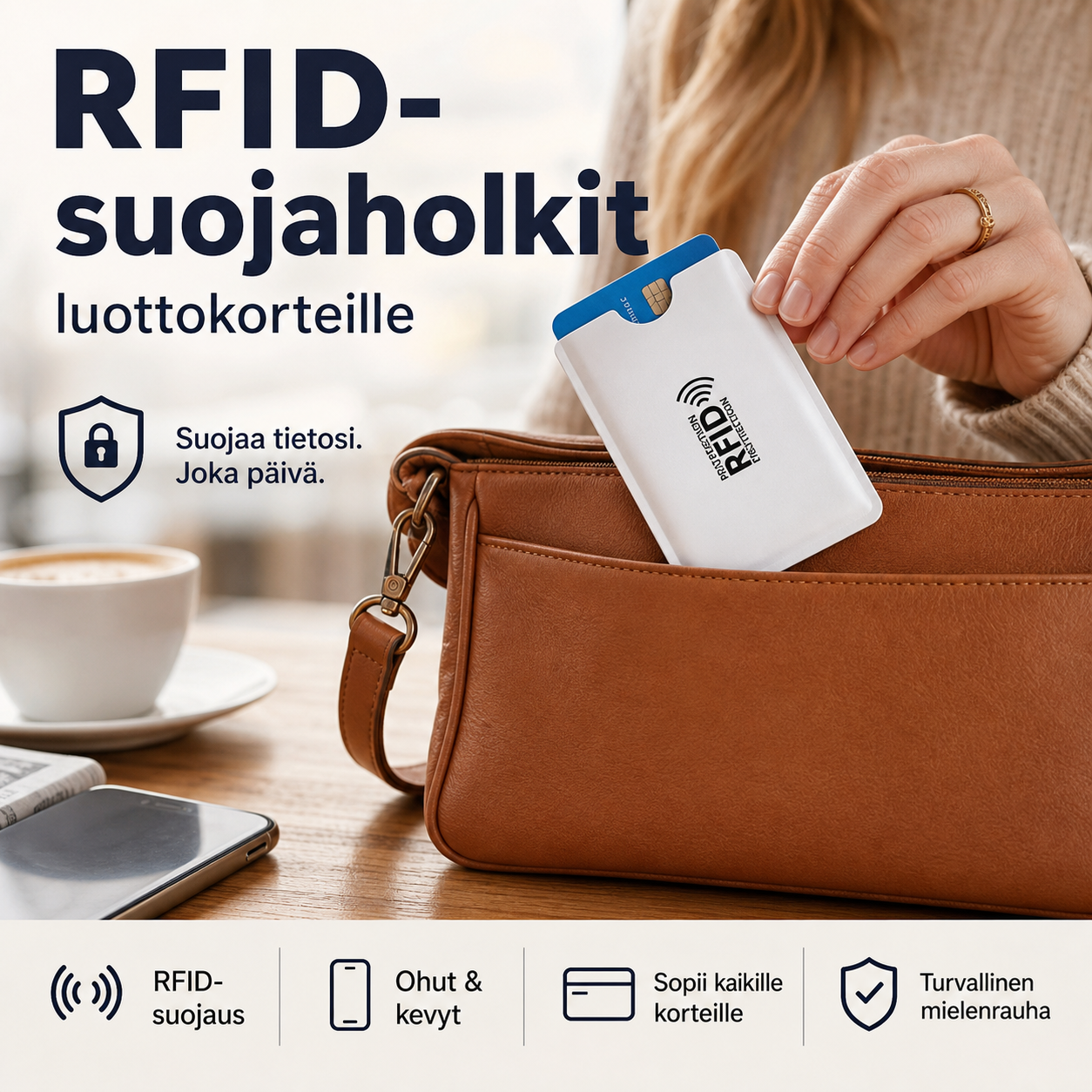 RFID-suojaholkit luottokorteille