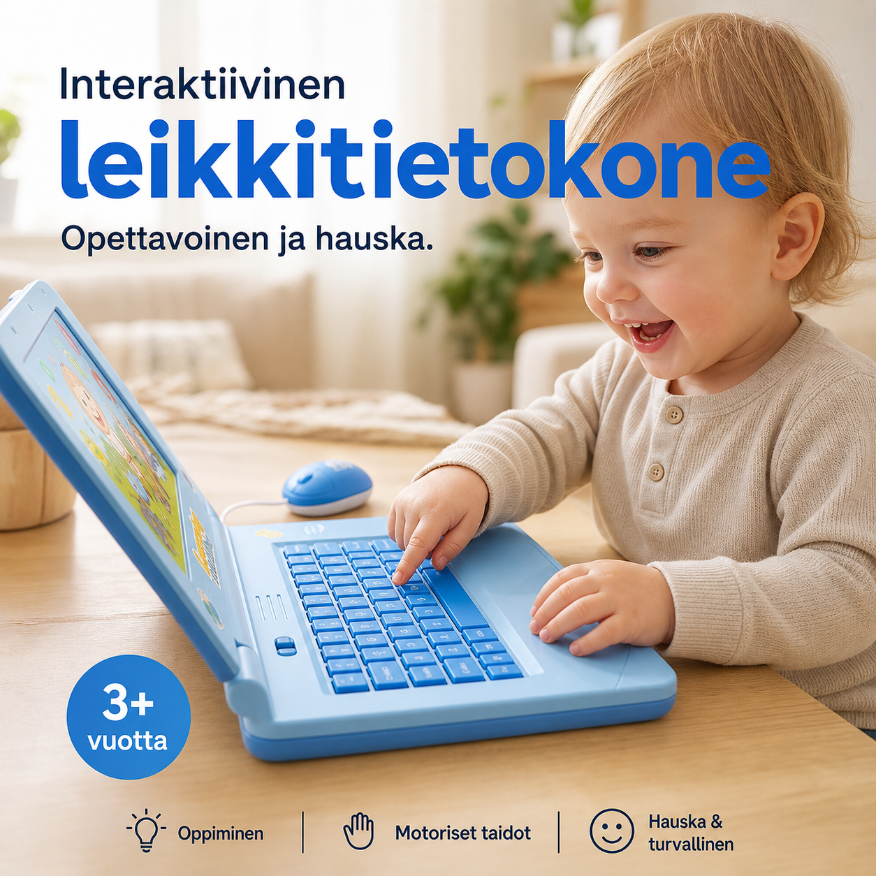 💻 -50%! 🧸 Interaktiivinen leikkitietokone – valoja, ääniä ja opettavaisia pelejä – kehittää luovuutta ja motorisia taitoja leikin kautta 🎵