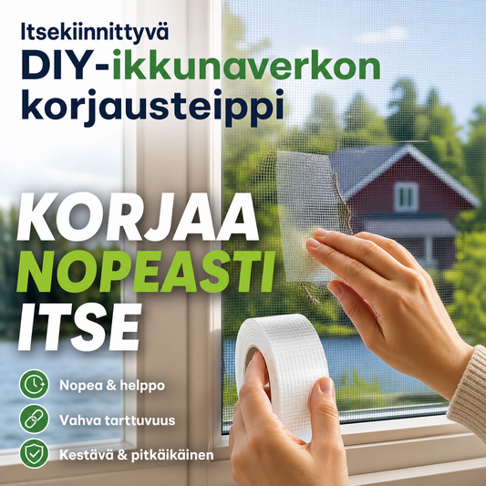 Itsekiinnittyvä DIY-ikkunaverkon korjausteippi