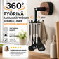 360° pyörivä raskaskäyttöinen koukullinen keittiövälinepidike