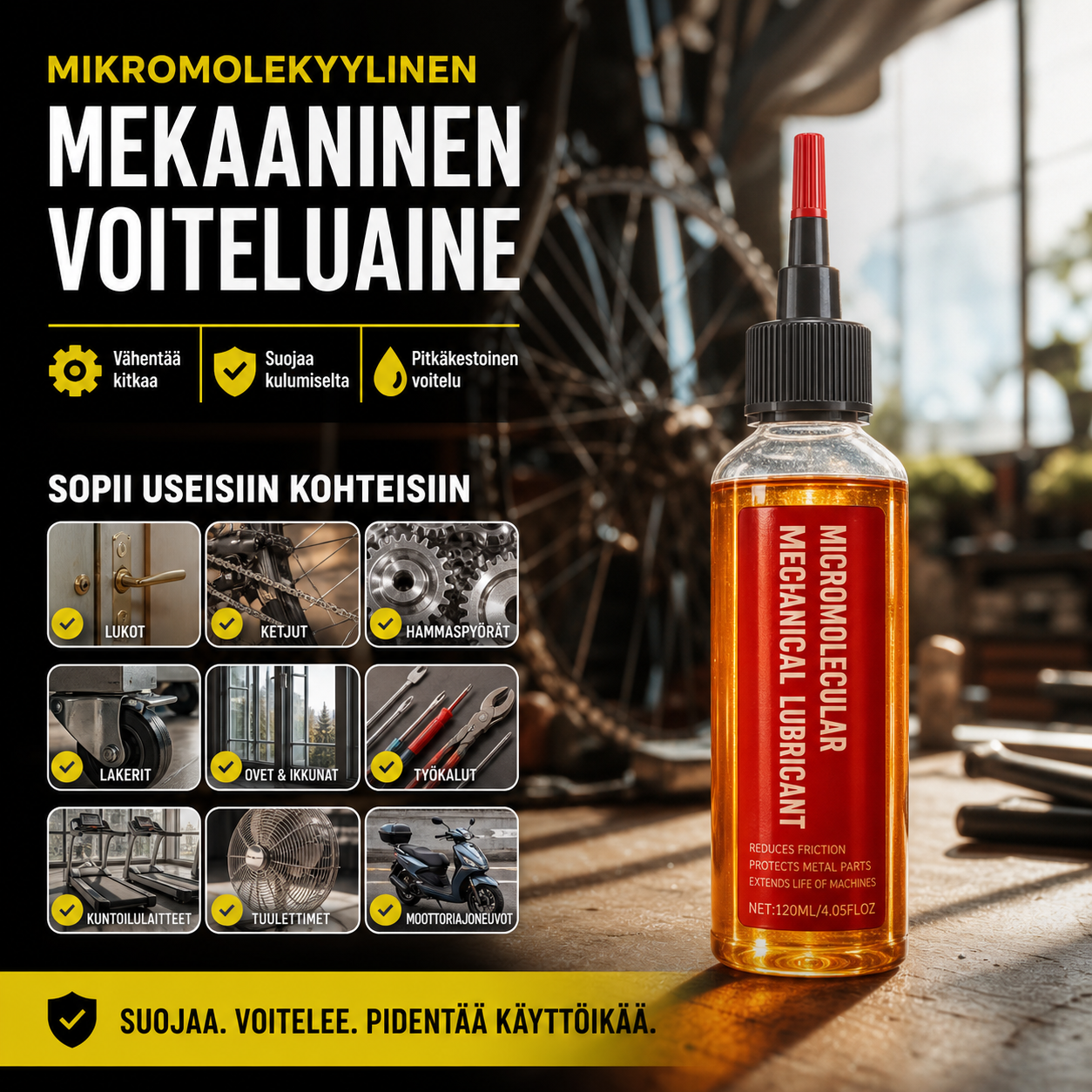 Mikromolekyylinen mekaaninen voiteluaine