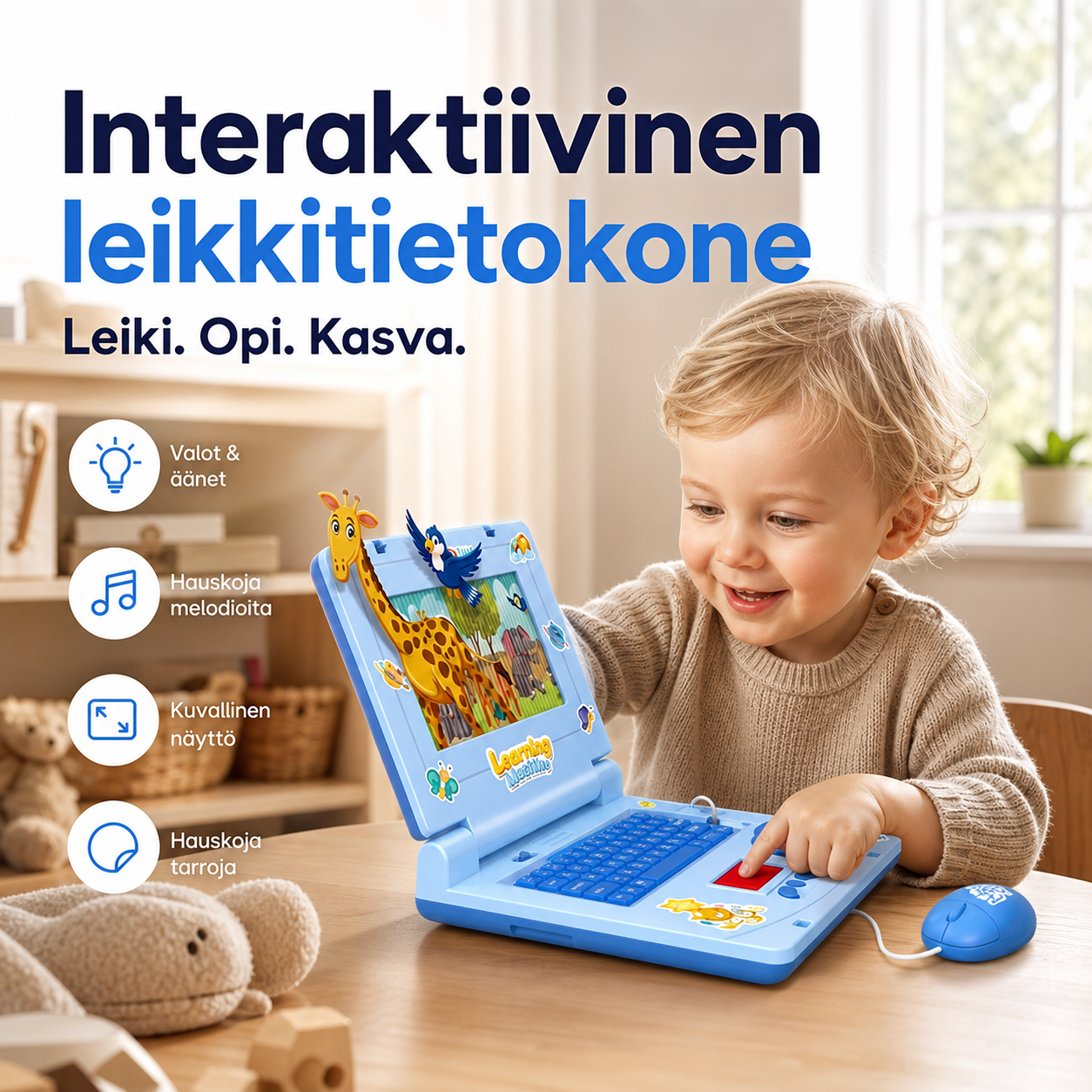 💻 -50%! 🧸 Interaktiivinen leikkitietokone – valoja, ääniä ja opettavaisia pelejä – kehittää luovuutta ja motorisia taitoja leikin kautta 🎵