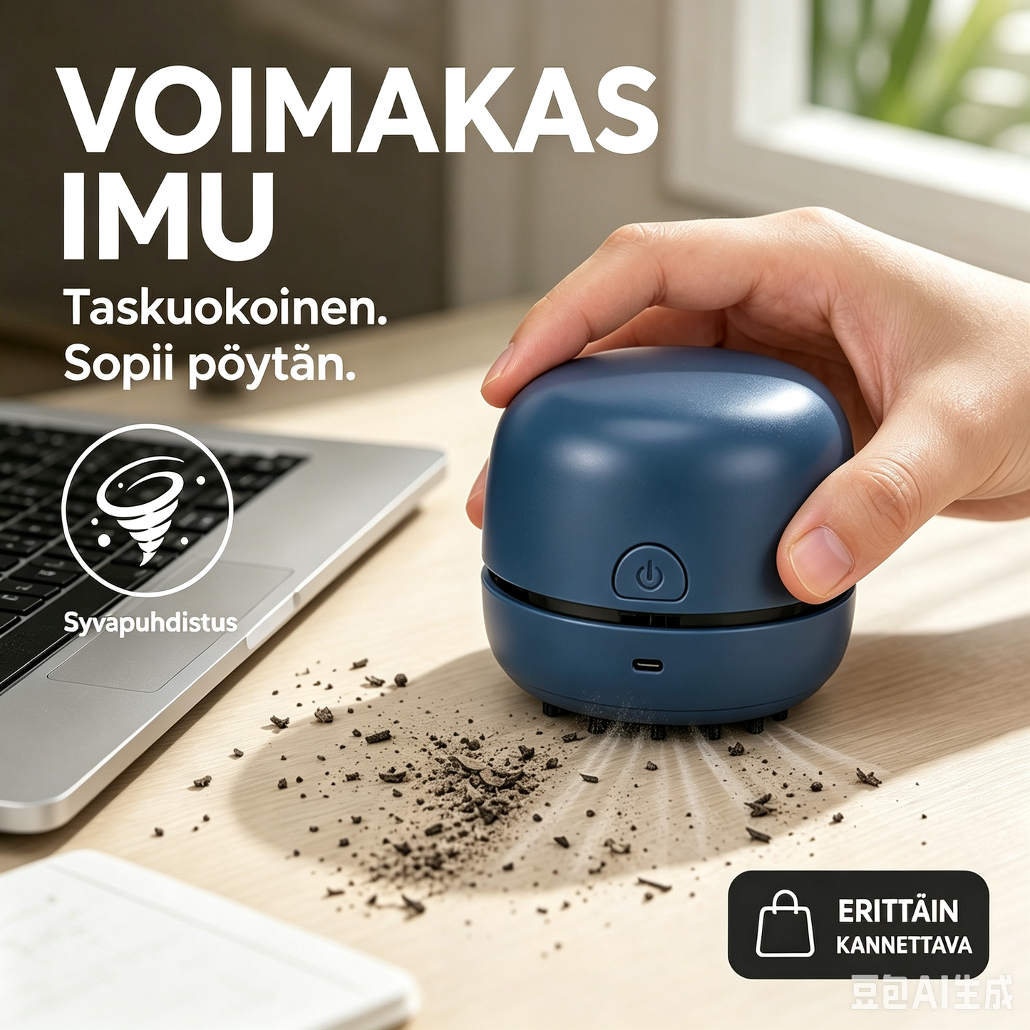 Kannettava pöytämallinen pölynimuri