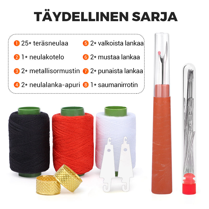 🧵37-osainen ompelutyökalusarja – kaikki mitä tarvitset luomiseen ja korjaamiseen tyylillä ✂️✨