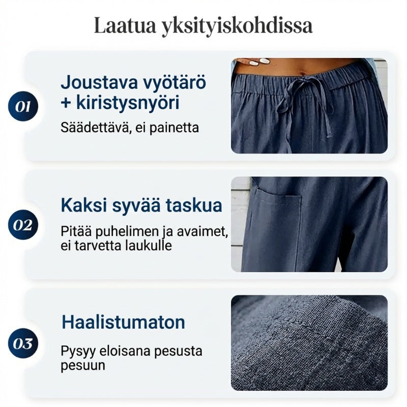 🔥New Arrival Hot Sale 🔥Naisten löysät suorat leveälahkeiset housut