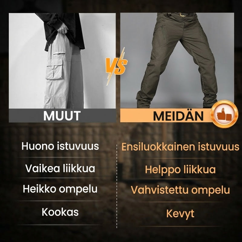 🔥 Monikäyttöiset taktiset housut – joka tilanteeseen!