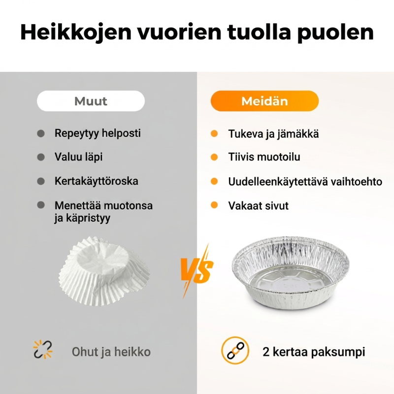 🔥Kuuma tarjous🔥Öljynkestävä alumiinifoliolla päällystetty peltilaatikko