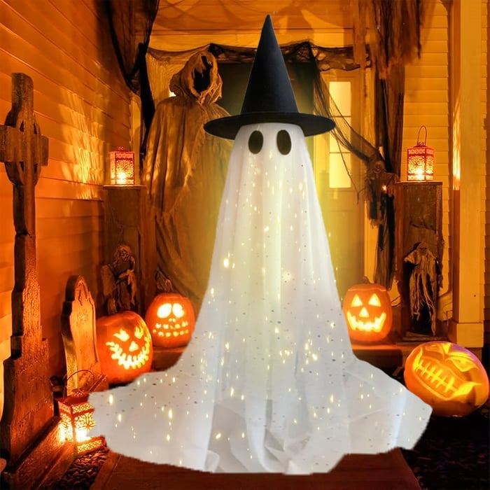 Glow Up Halloween Instantly! No-Cord 5ft LED Ghost Decoration