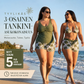 🌸 -50 %! 🦋 Tyylikäs 3-osainen tankini-asukokonaisuus – imarteleva leikkaus, trendikäs trooppinen kuosi ja ristikkäiset selkäosat – ihanteellinen rannalle ja uima-altaalle ✨