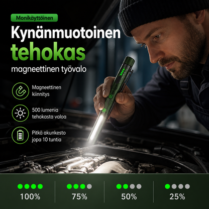 Monikäyttöinen kynänmuotoinen tehokas magneettinen työvalo