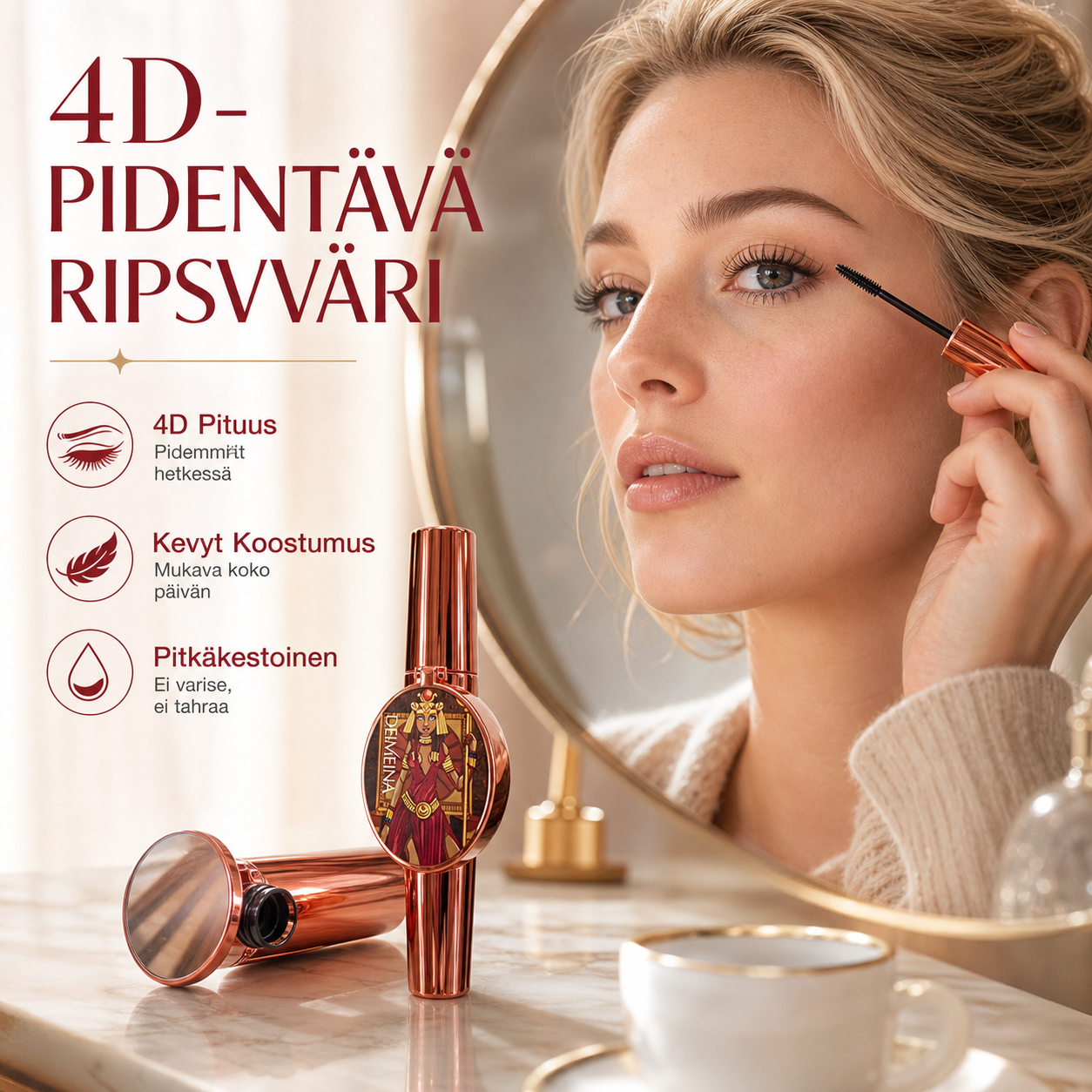 🎁 Yllätystarjous -50 %! ✨️ Bloggaajien suosikki! 👱‍♀️ Suurenna silmiä ja palauta kauneus! 4D-pidentävä ja tuuheuttava ripsiväri