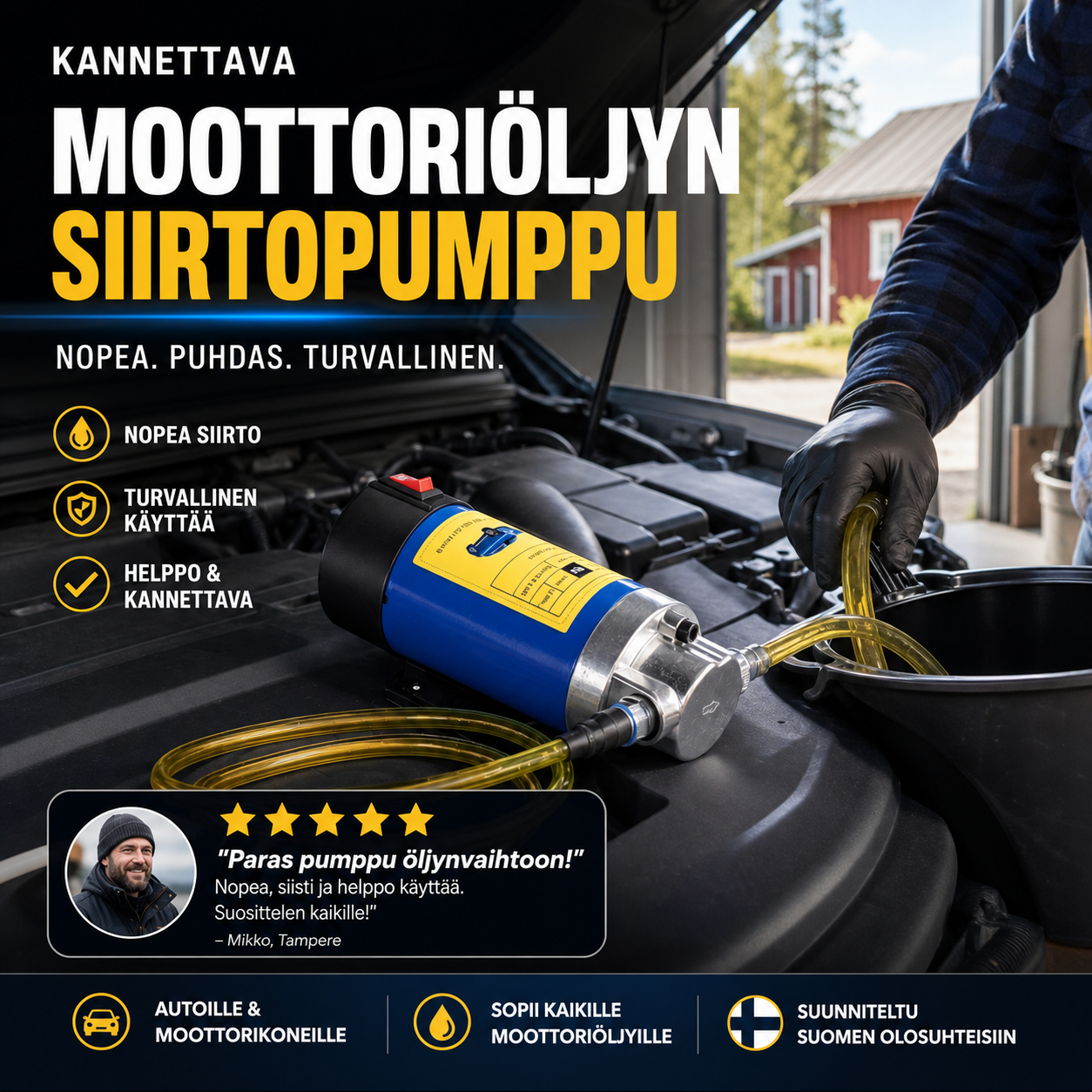 📢📢 50% ALENNUS !! ⏰ Kannettava moottoriöljyn siirtopumppu