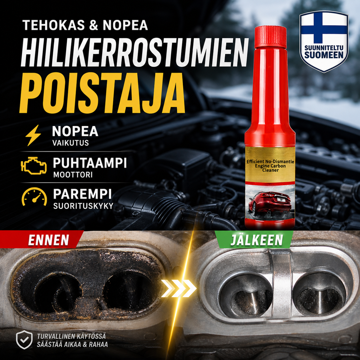 🔥Purkua vaativa moottorin hiilenpoistoaine, tehokas ja nopea auton hiilikerrostumien poistaja