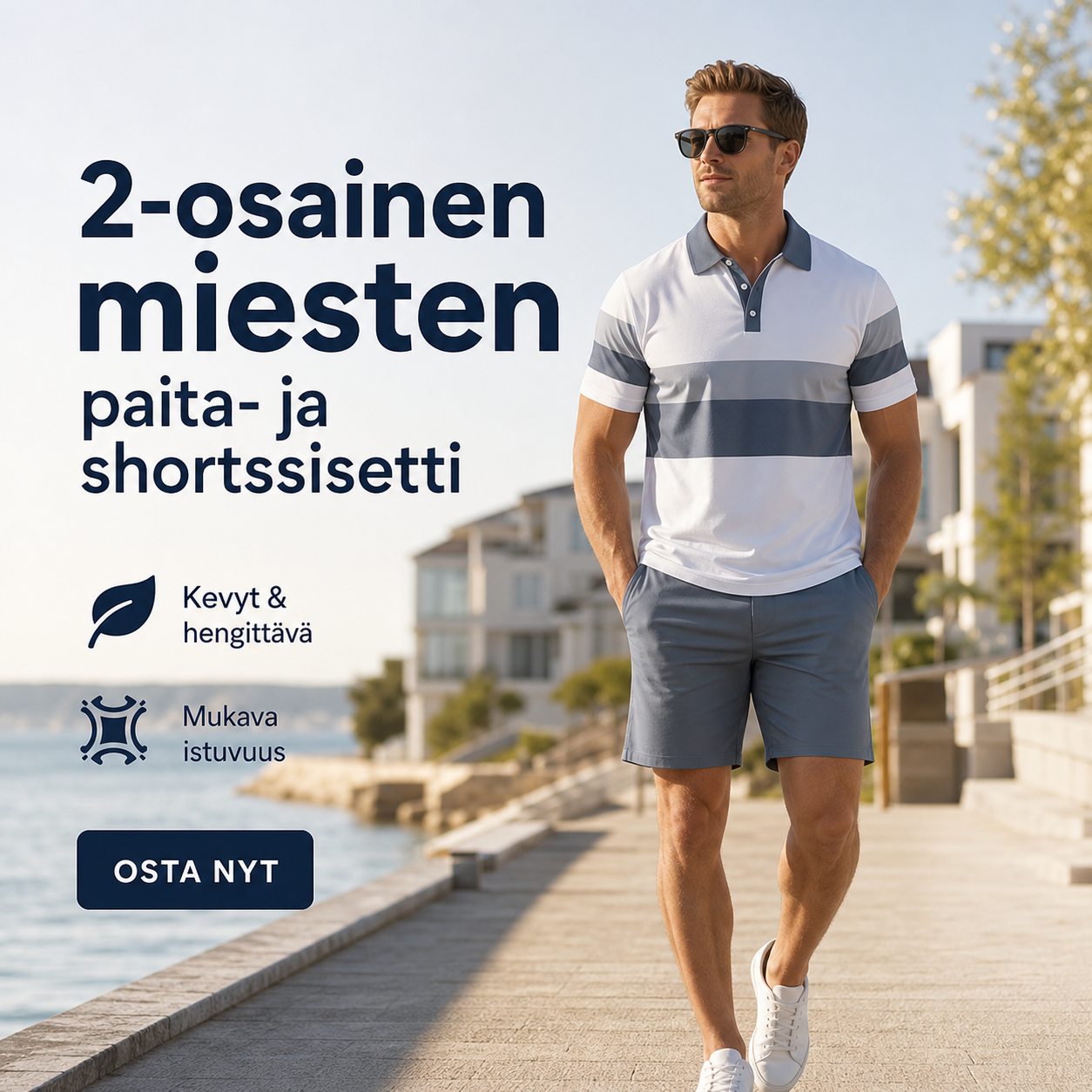👕 TARJOUS -50%! 💥 2-osainen miesten paita- ja shortssisetti, digipainettu – hengittävä premium-kangas, urheilullinen leikkaus, rypistymätön · 5 väriä · S–6XL ✨ Osta 2 kpl = ilmainen toimitus.