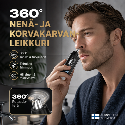 📢Rajoitetun ajan tarjous !! ⏰360° nenä- ja korvakarvanleikkuri – IPX7-pestävä ja 30 päivän akunkesto