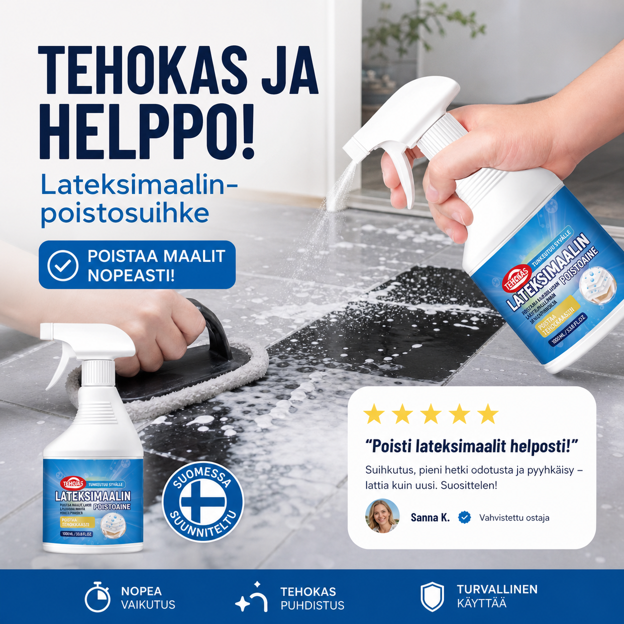 🔥 Lateksimaalinpoistosuihke – Ympäristöystävällinen entsyymikoostumus tarkalla suihkutoiminnolla – Ihanteellinen puun, metallin, muovin ja useiden pintojen puhdistukseen 🎨🧽