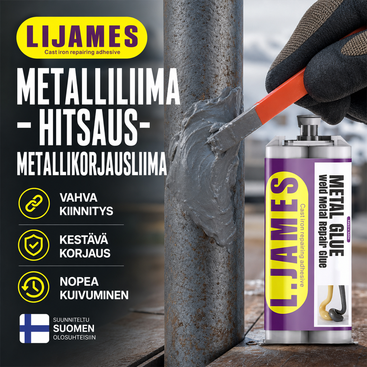 Metalliliima - Hitsausmetallikorjausliima