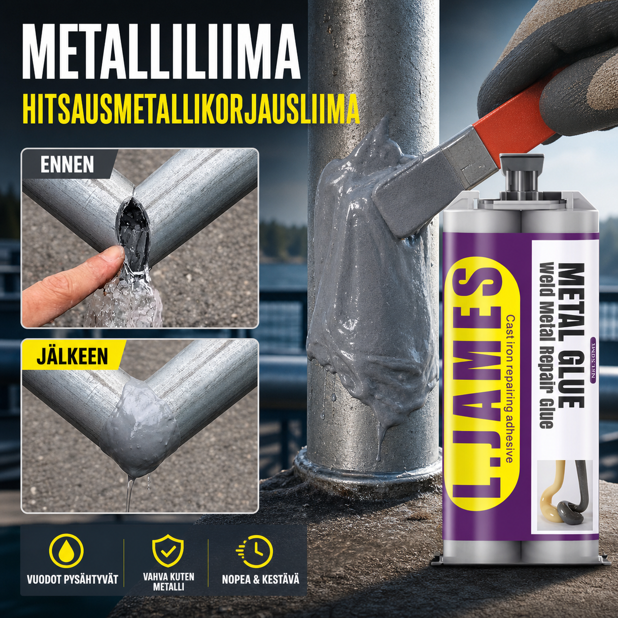Metalliliima - Hitsausmetallikorjausliima