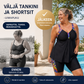 Naisten väljä tankini-toppi ja shortsit -uimapuku – vatsanmuotoilu, boyshortsit, tukeva ✨