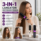 💇‍♀️🔥 3-in-1 Langaton Hiustensuoristusharja – Suorista, Kiharru & Selvitä – USB-C Ladattava, 4 Lämpöasetusta – Täydellinen Hiustyyli Missä Tahansa! ✨