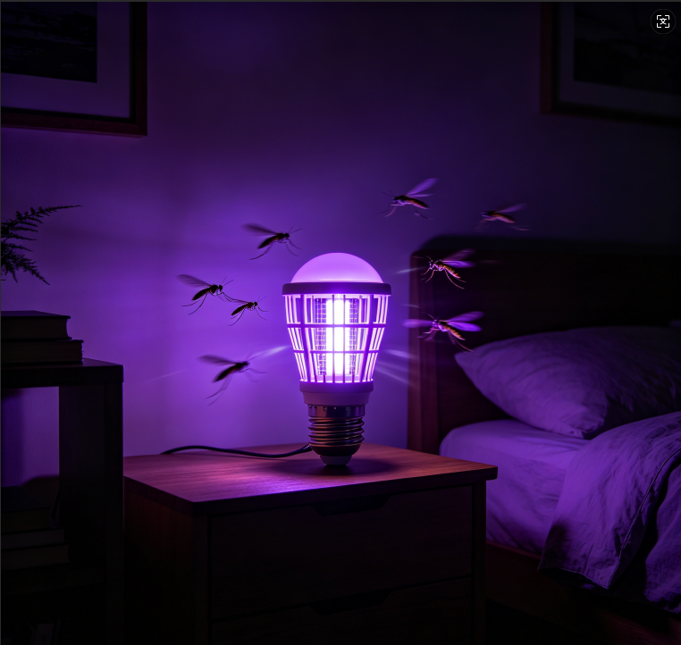 LED-hyönteismyrkkylamppu – E27-kierrekanta, sisä- ja ulkokäyttöön