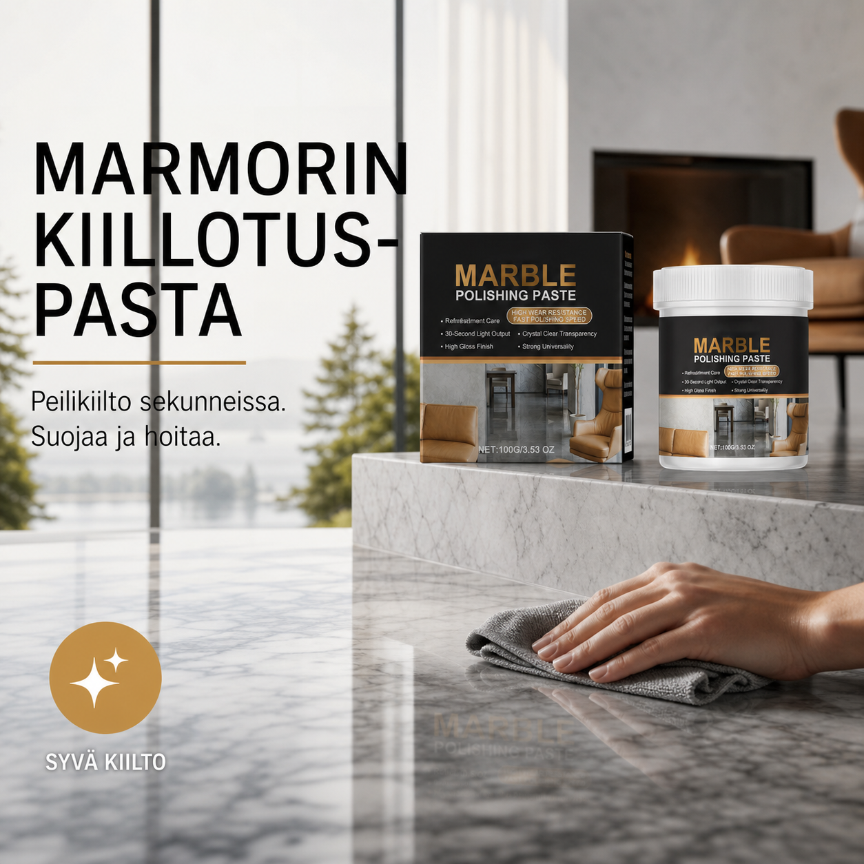 Marmorin kiillotuspasta