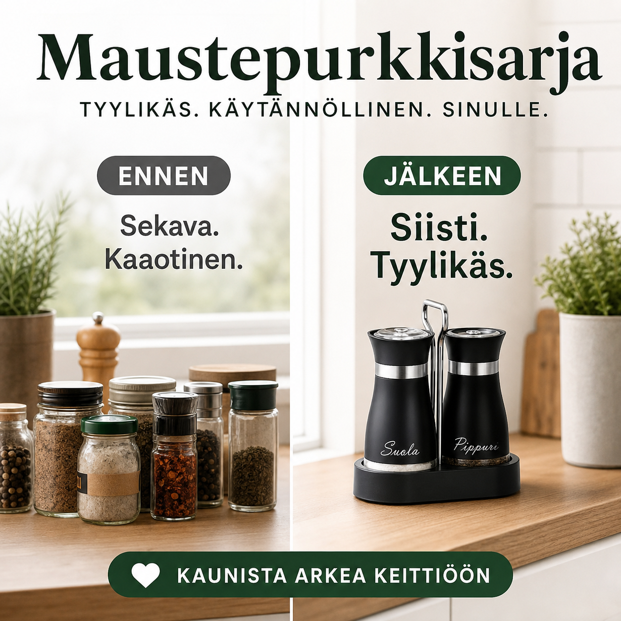 🐧🧂 50 % ALENNUS! Ei enää liikaa suolaa tai pippuria! Tämä suloinen pingviinisetti, jossa on 304-ruostumatonta terästä ja lasia, annostelee tarkasti, tuntuu mukavalta kädessä ja tekee pöydästäsi katseenvangitsijan!