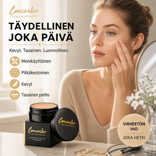 Monikäyttöinen, pitkäkestoinen, kevyt ja tasainen peitevoide