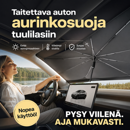 🌞 50 % alennus 🌈 Taitettava auton aurinkosuoja tuulilasiin
