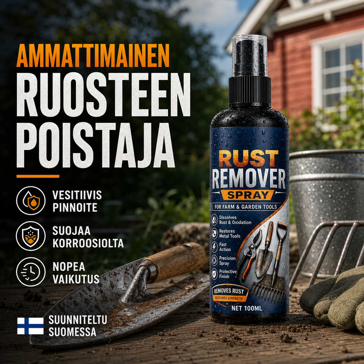🔩⚡ 50 % ALENNUS! Kuin kääntäisit aikaa taaksepäin työkaluillesi! Suihkuta, pyyhi pois – ruoste liukenee sekunneissa ja näkymätön suoja suojaa sitä kuukausia uudelta ruosteelta.