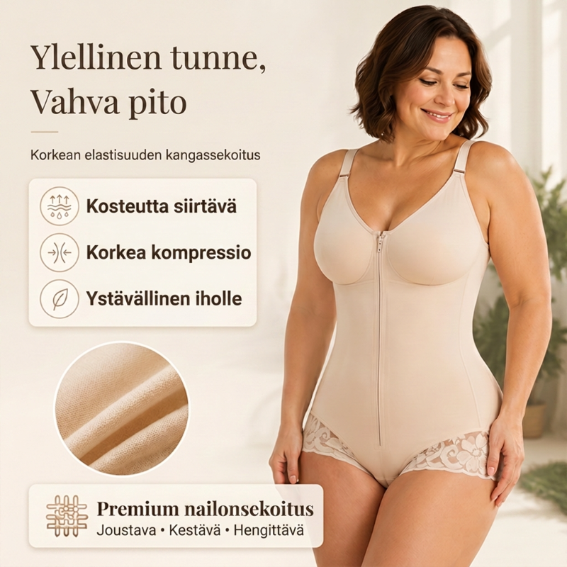 🔥NYT 50 % ALENNUS!🔥 Vatsaa muotoileva bodysuit – vyötärön muotoilu, pakaroiden kohotus ja voimakas kompressio, vartaloa imarteleva, saatavana myös suurissa kooissa